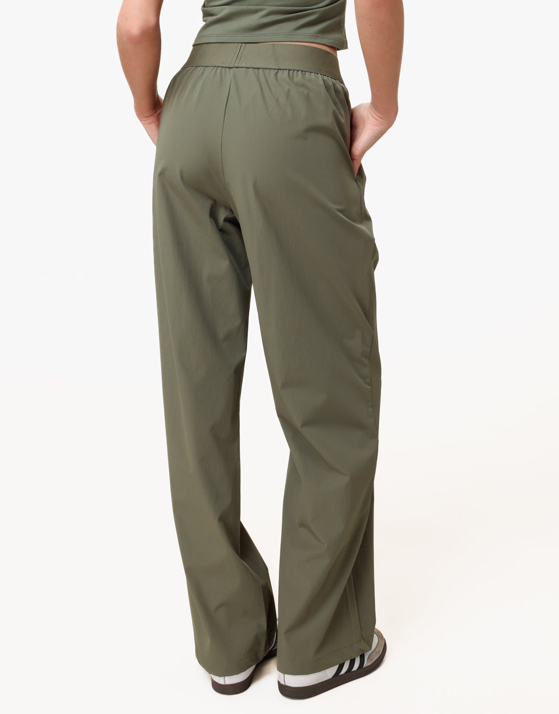 Army Groene O&K Elastische Wijde Pijpen - Broek