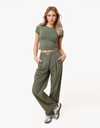 Army Groene O&K Elastische Wijde Pijpen - Broek