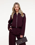 Aubergine Premium Achterkant Detail - Jas