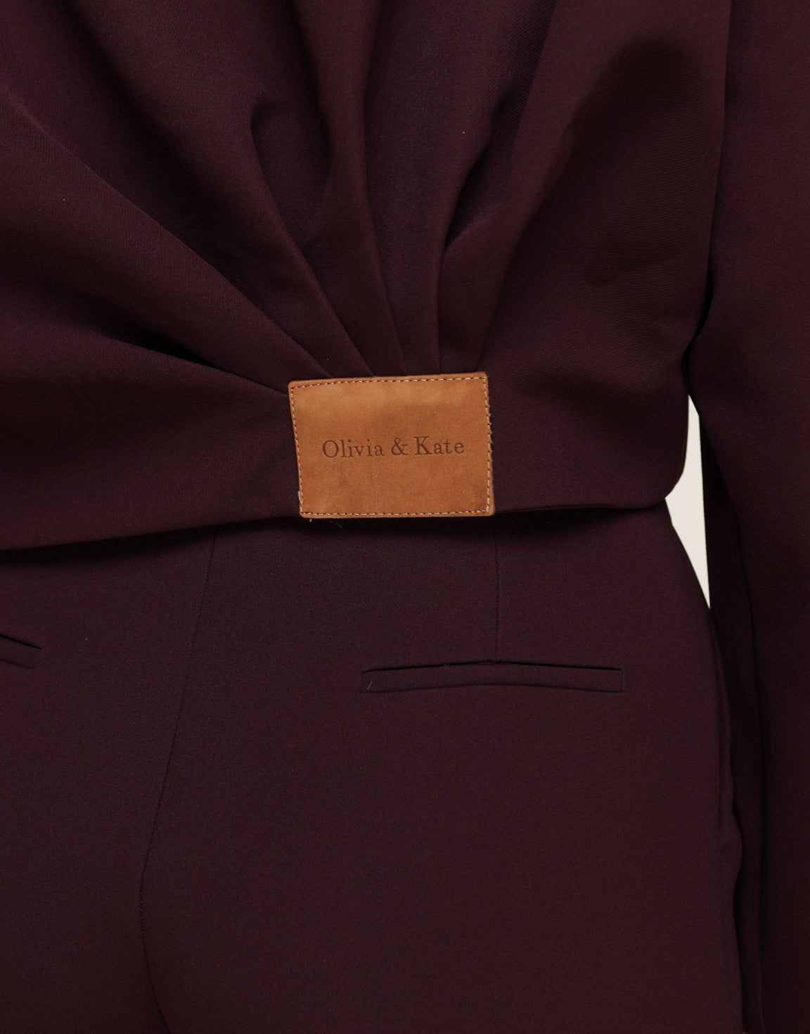 Aubergine Premium Achterkant Detail - Jas