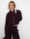 Aubergine Premium Achterkant Detail - Jas