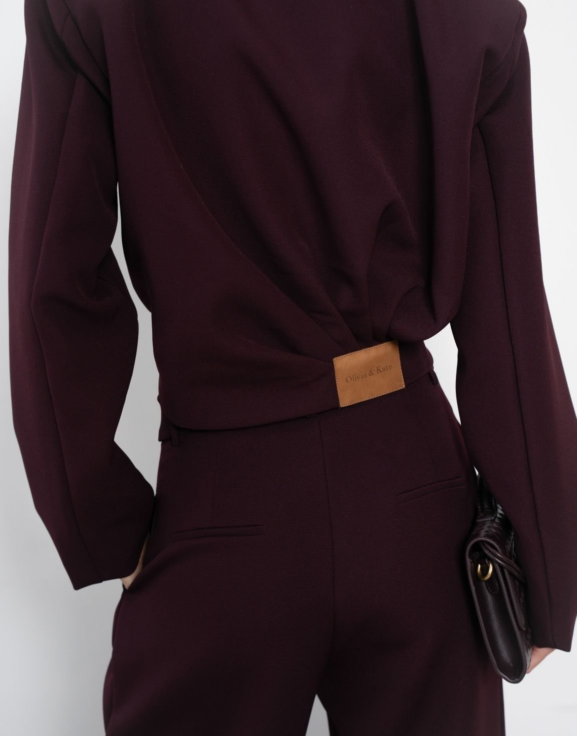 Aubergine Premium Achterkant Detail - Jas