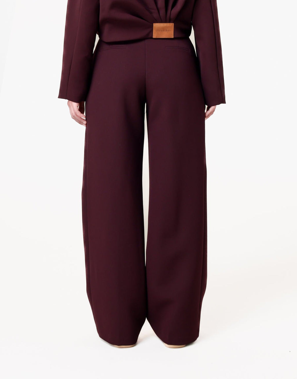 Aubergine Premium Wijde - Pantalon