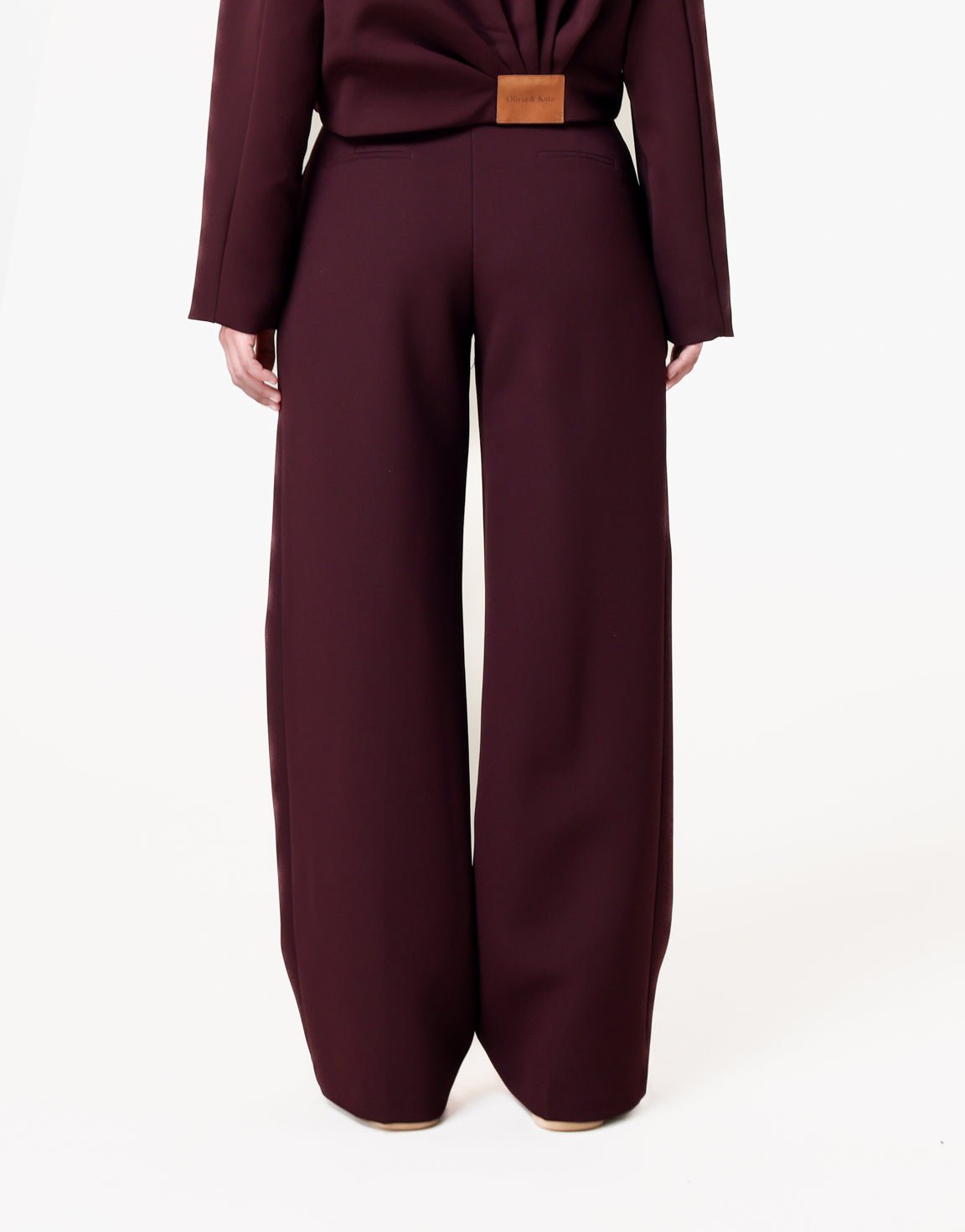 Aubergine Premium Wijde - Pantalon