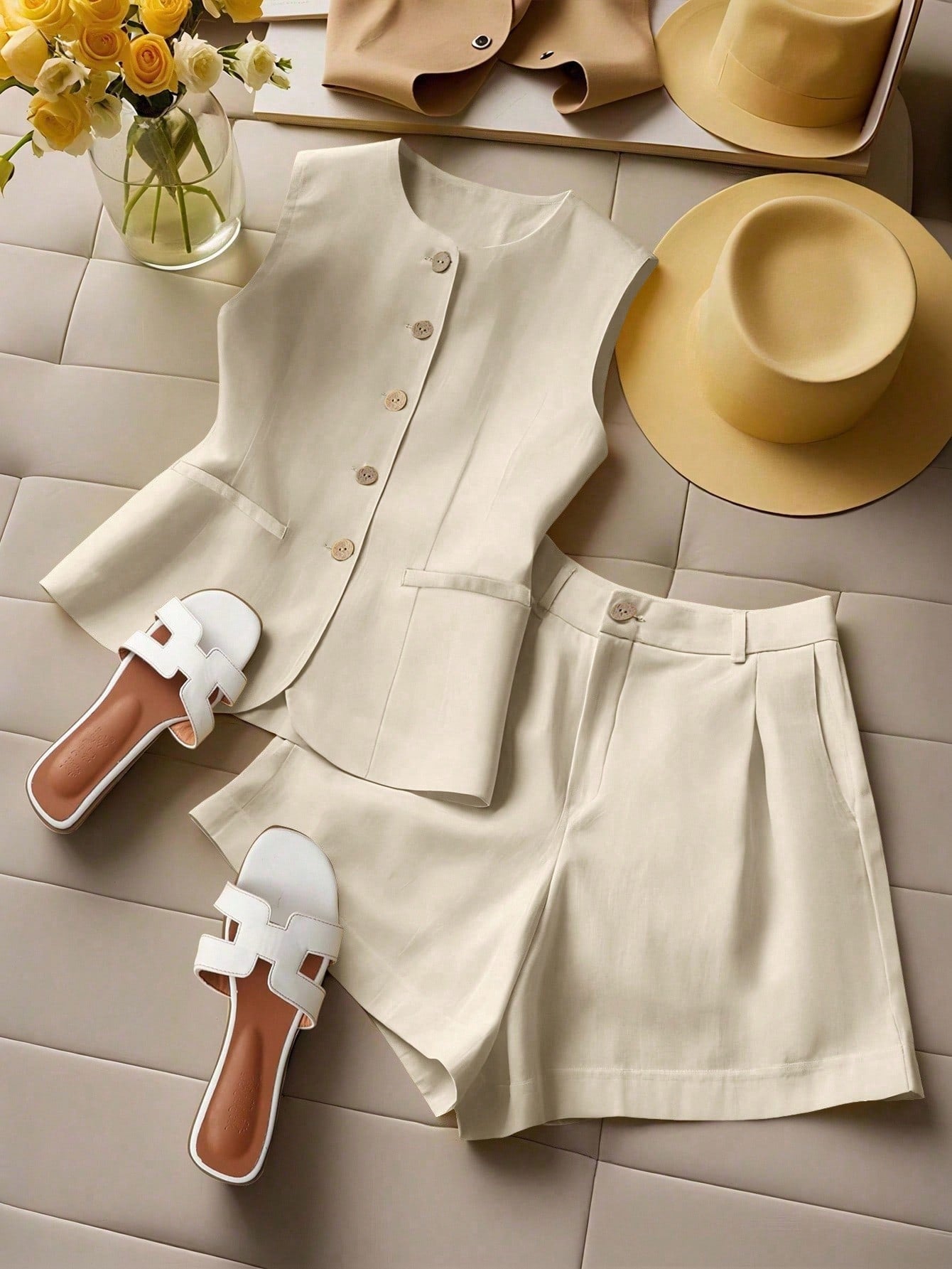 Two-Piece Vest & Shorts Set