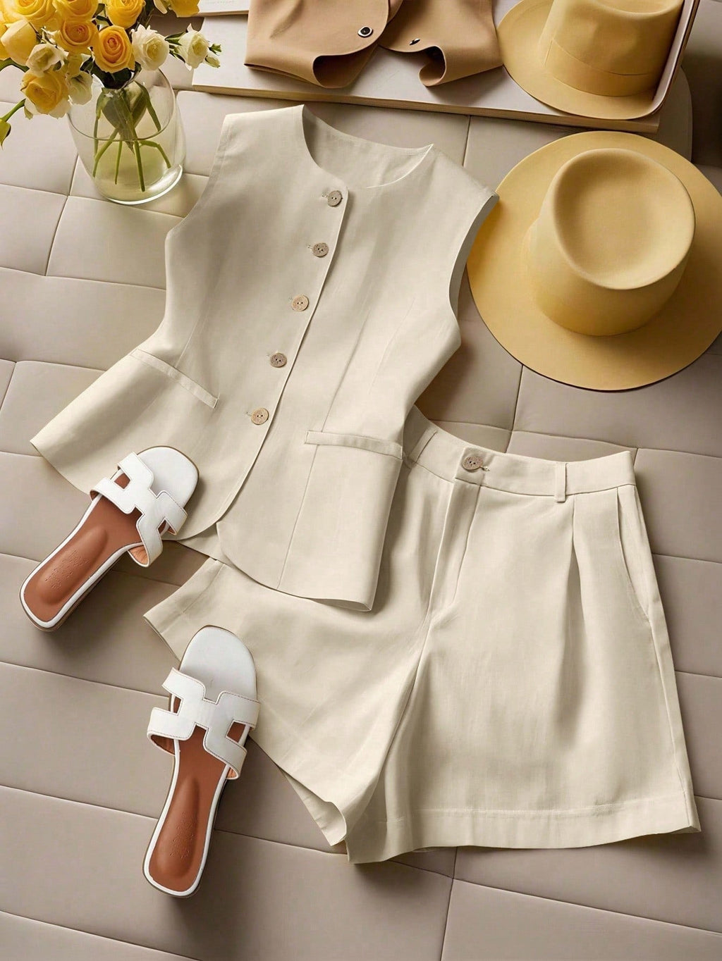 Two-Piece Vest & Shorts Set