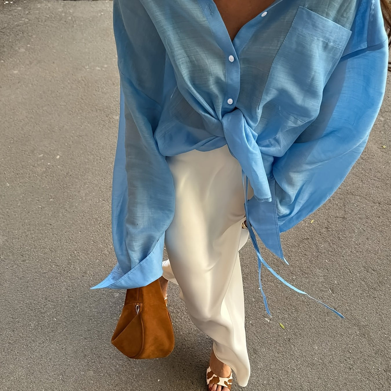 Button-Front Casual Shirt