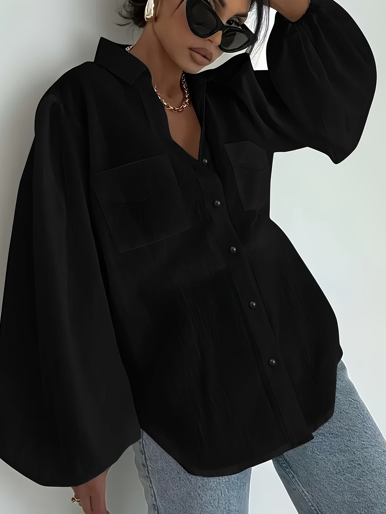 Elegant SemiSheer Button Shirt Summer Comfort