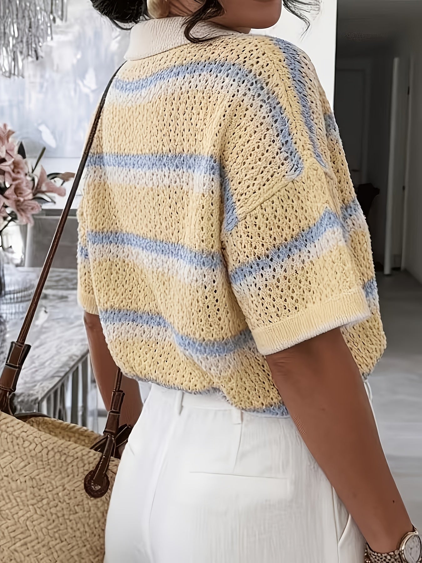 Striped Collar Sweater