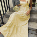 Lace-Up Striped Patchwork Dress