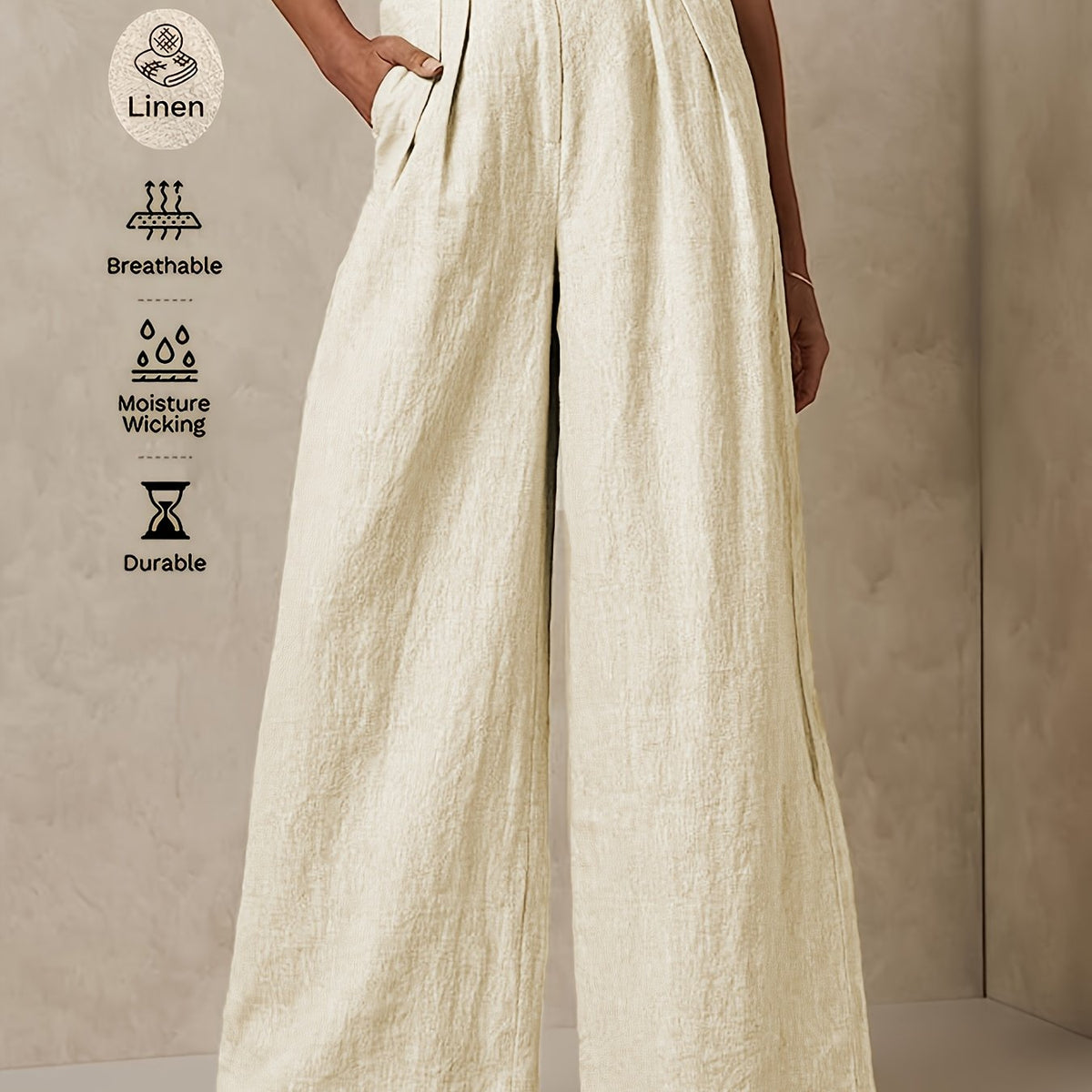 Linen Wide-Leg Pants