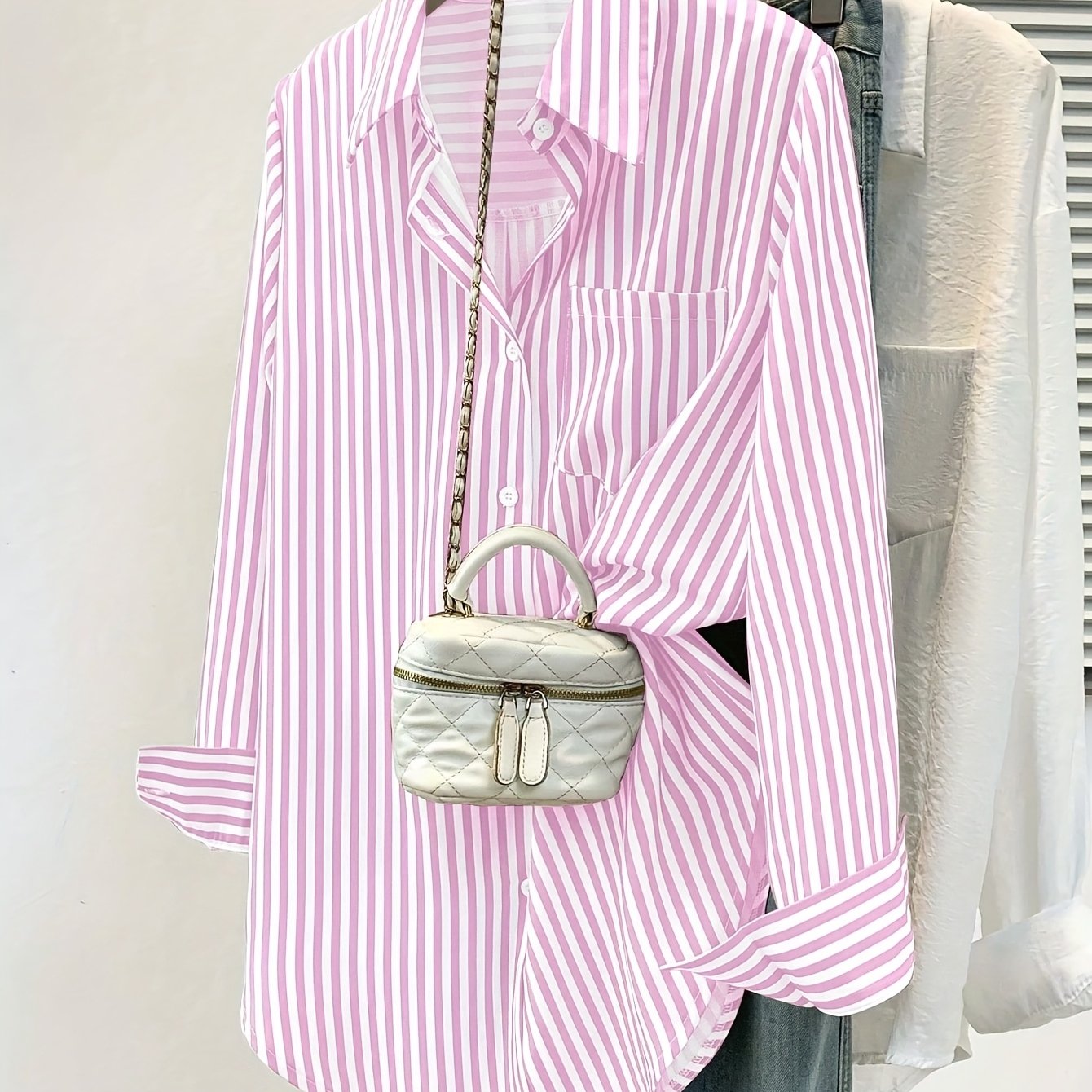 Striped Pocket Button Shirt