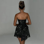 Black Star Sparkle Corset Mini Dress