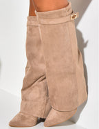 LAMOUR SUEDE BOOTS- KAKI