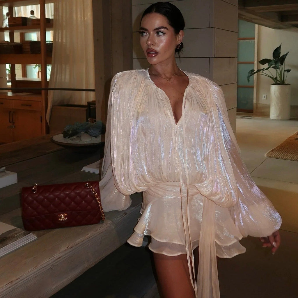 BouBaby Pleated Ruffled Mini Dress