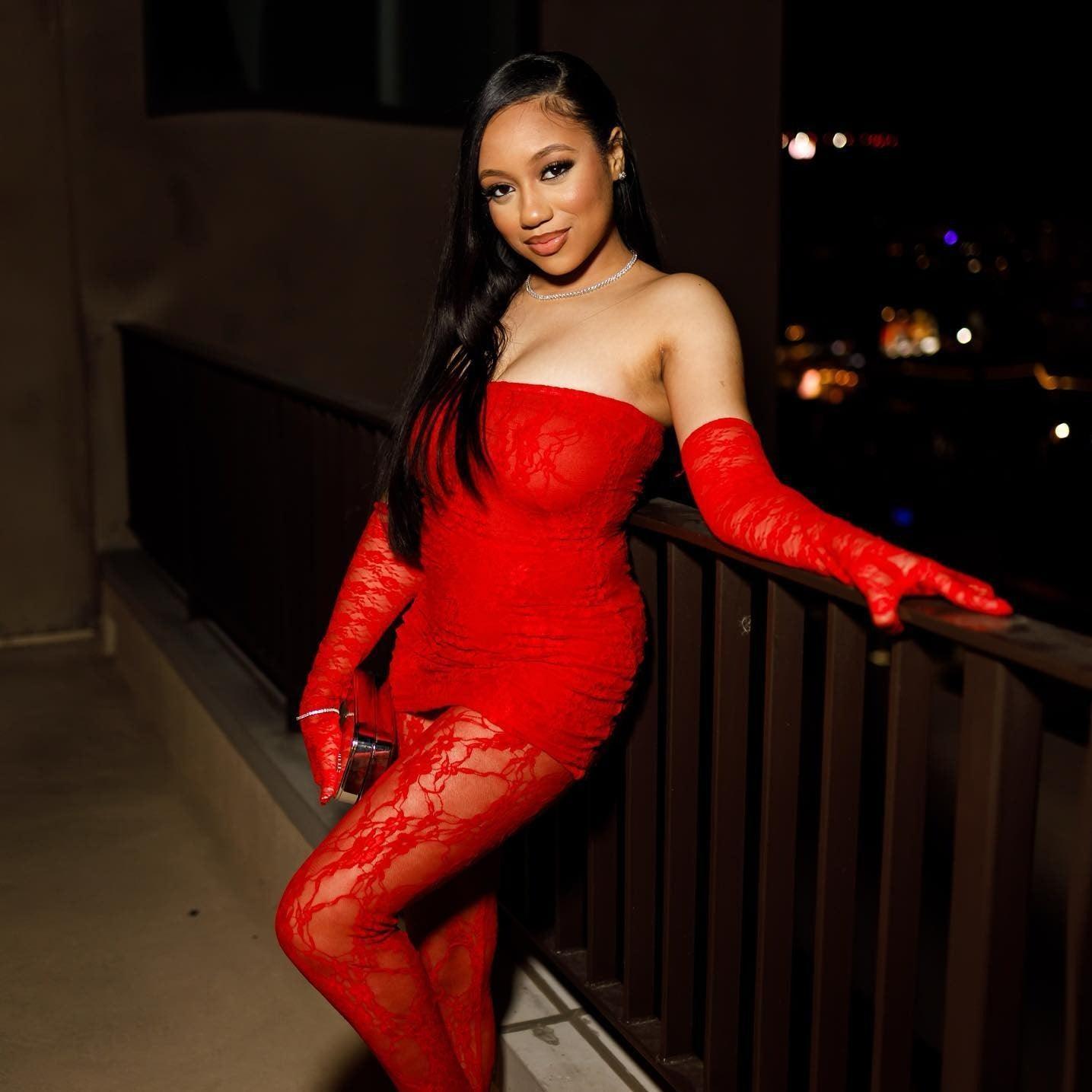 Breaking the Rules Red Lace Three-Piece Set