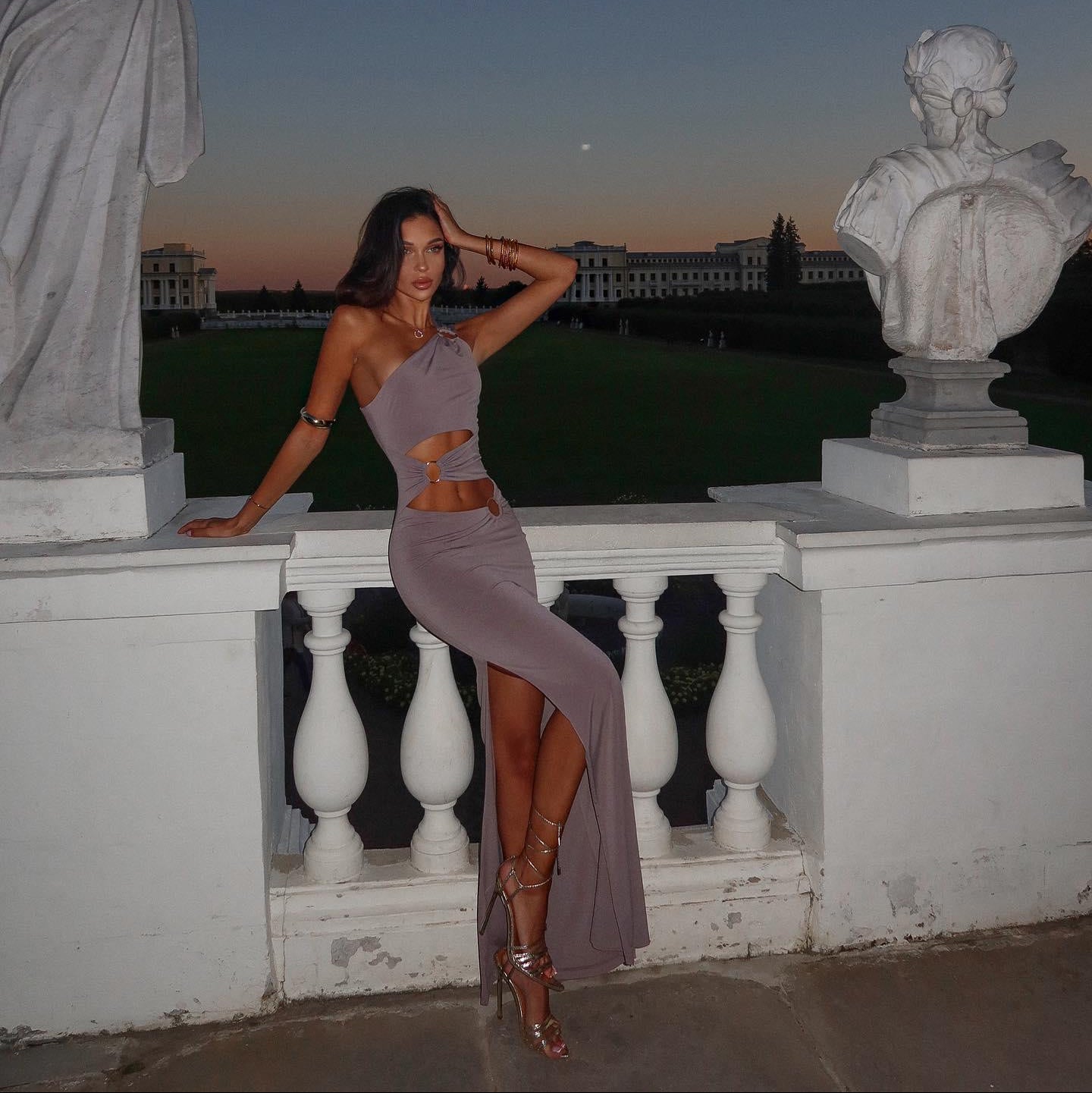 Broken Dreams Asymmetric Cut Out Maxi Dress