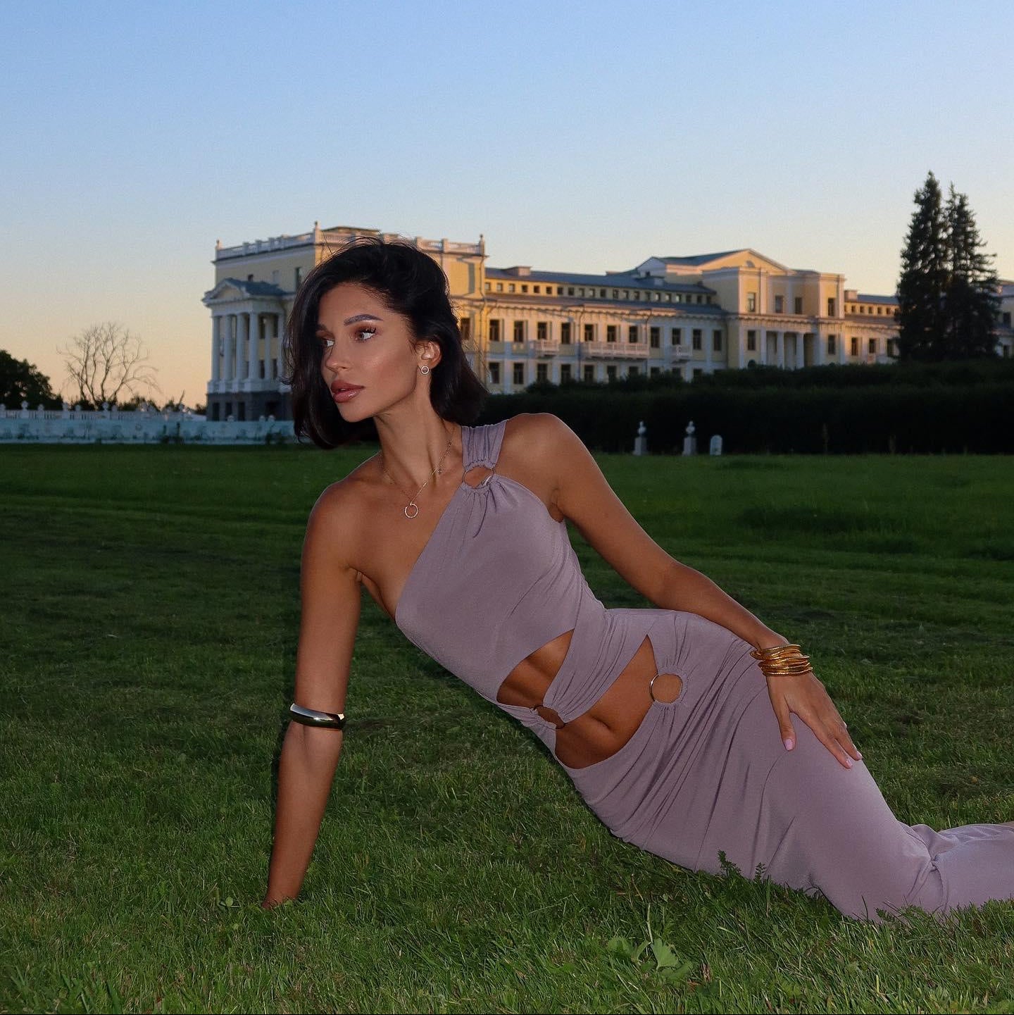 Broken Dreams Asymmetric Cut Out Maxi Dress