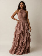 "Orlena" French Elegant Irregular Layered Dress
