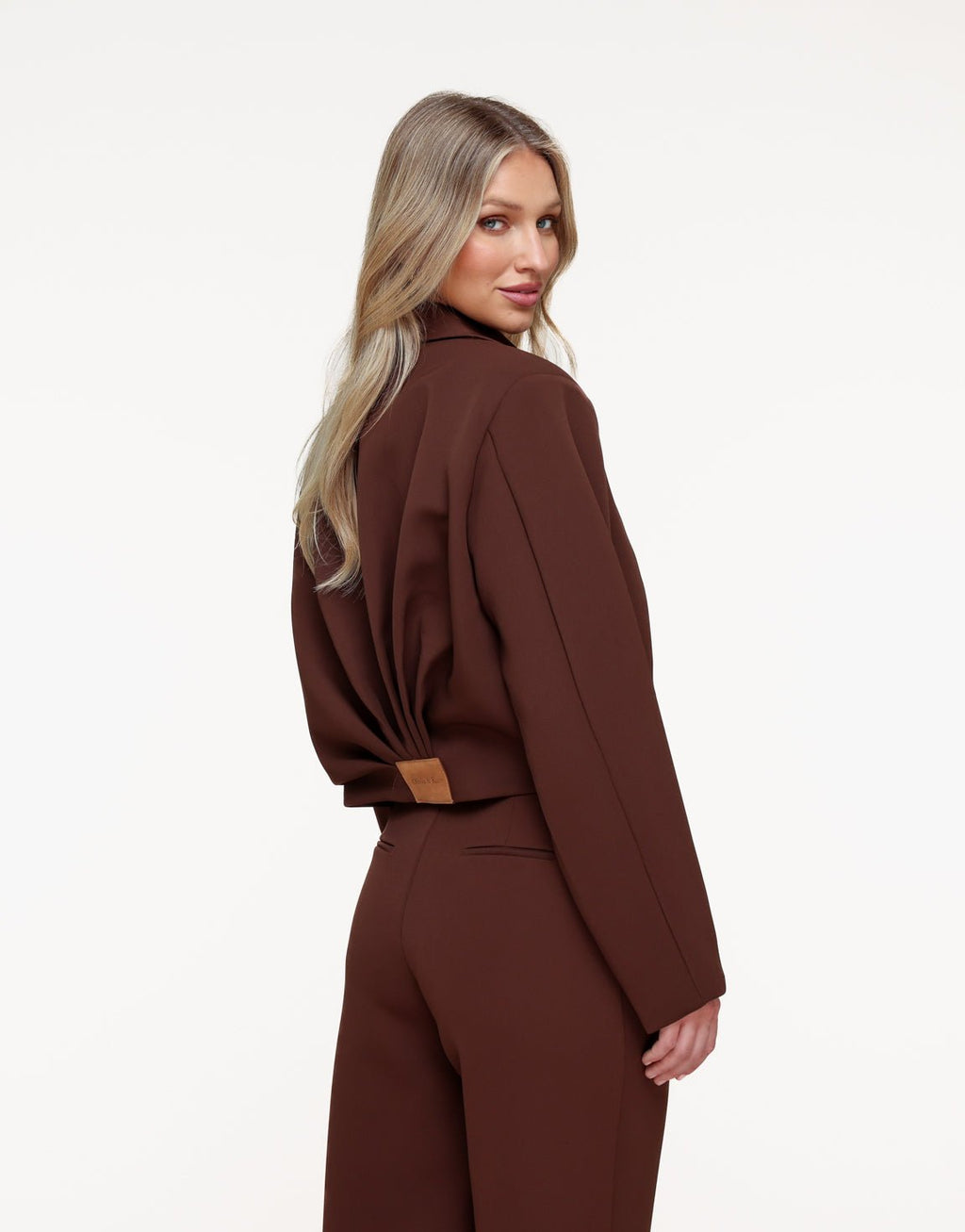Bruine Premium Achterkant Detail - Jas