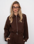 Bruine Premium Achterkant Detail - Jas
