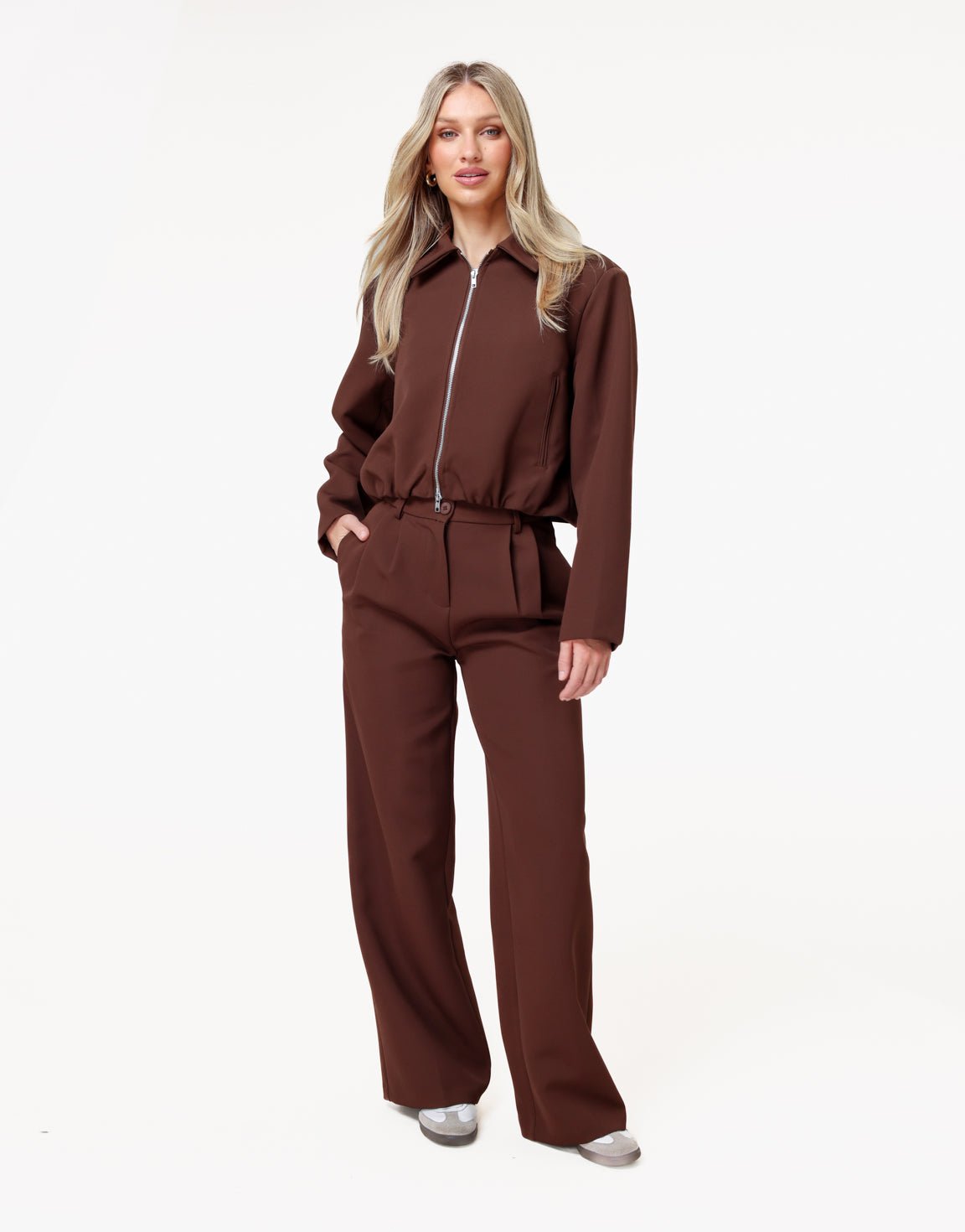 Bruine Premium Achterkant Detail - Jas