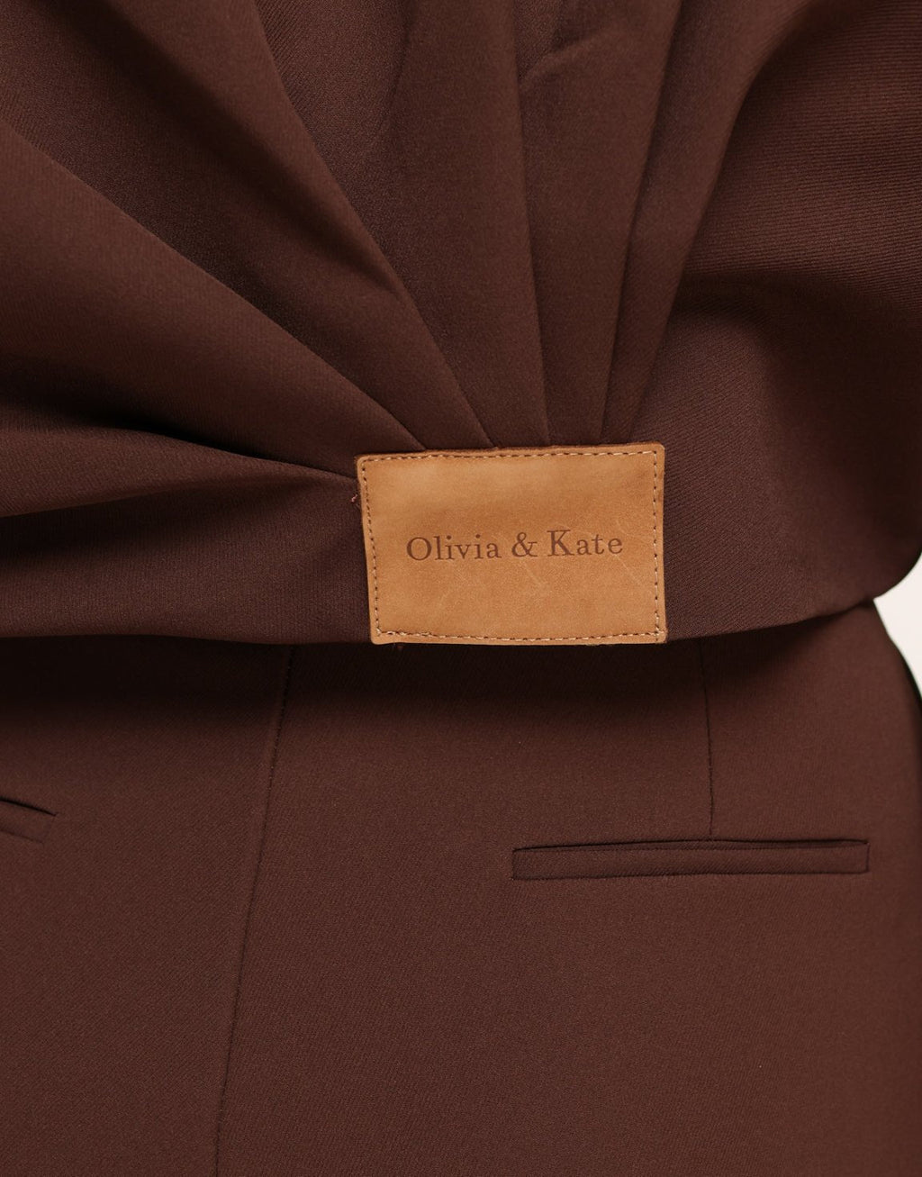 Bruine Premium Achterkant Detail - Jas