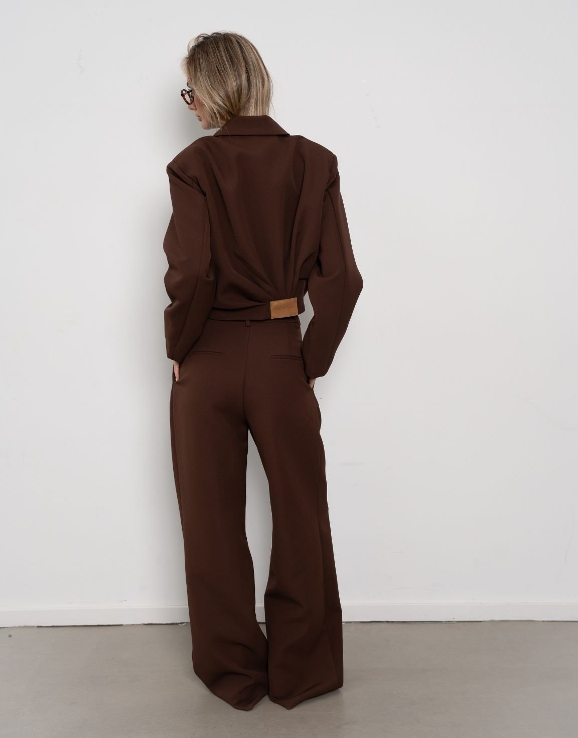 Bruine Premium Wijde - Pantalon