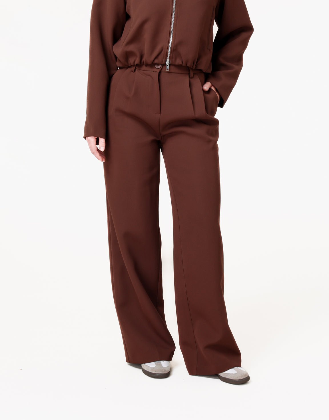 Bruine Premium Wijde - Pantalon