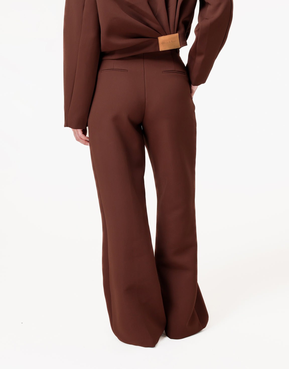 Bruine Premium Wijde - Pantalon