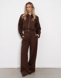 Bruine Premium Wijde - Pantalon
