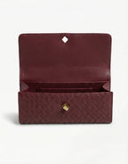 Burgundy PU Gouden Detail  Clutch - Tas
