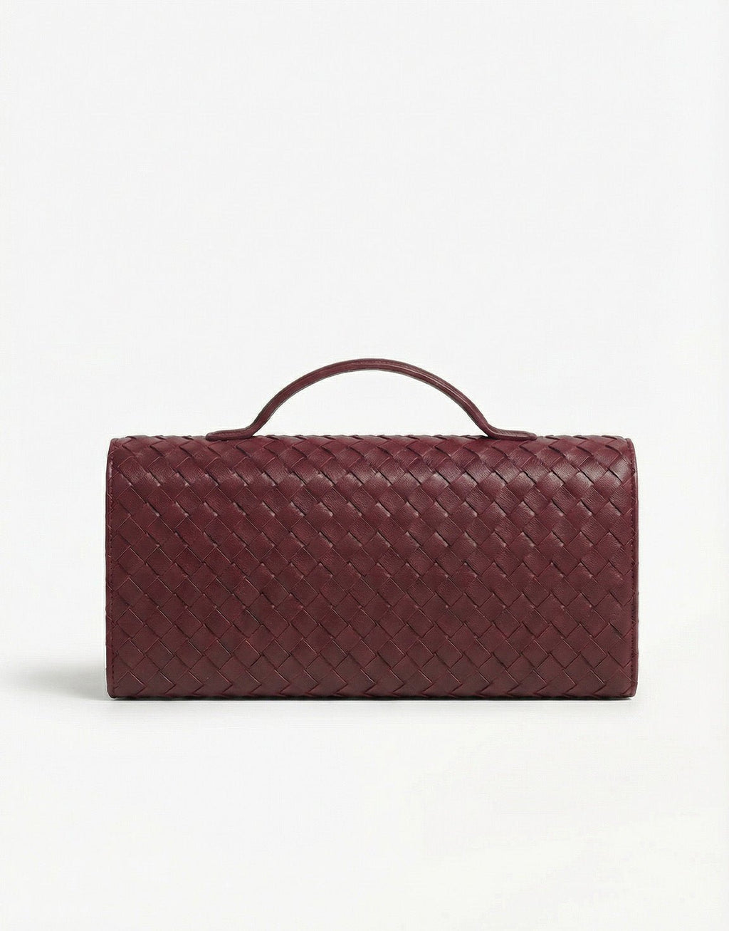 Burgundy PU Gouden Detail  Clutch - Tas