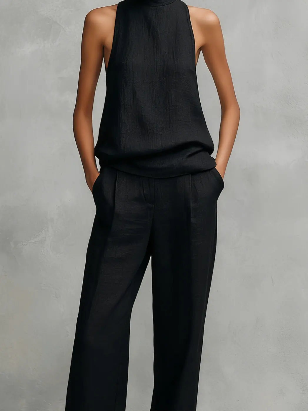 Monica | Linen Top and Trousers Set