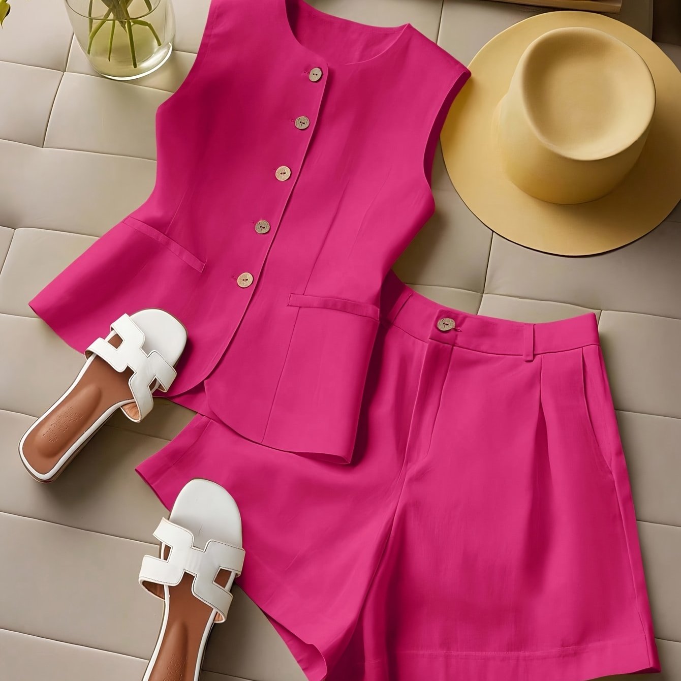 Two-Piece Vest & Shorts Set