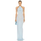 Color Me Blue Mesh Maxi Dress