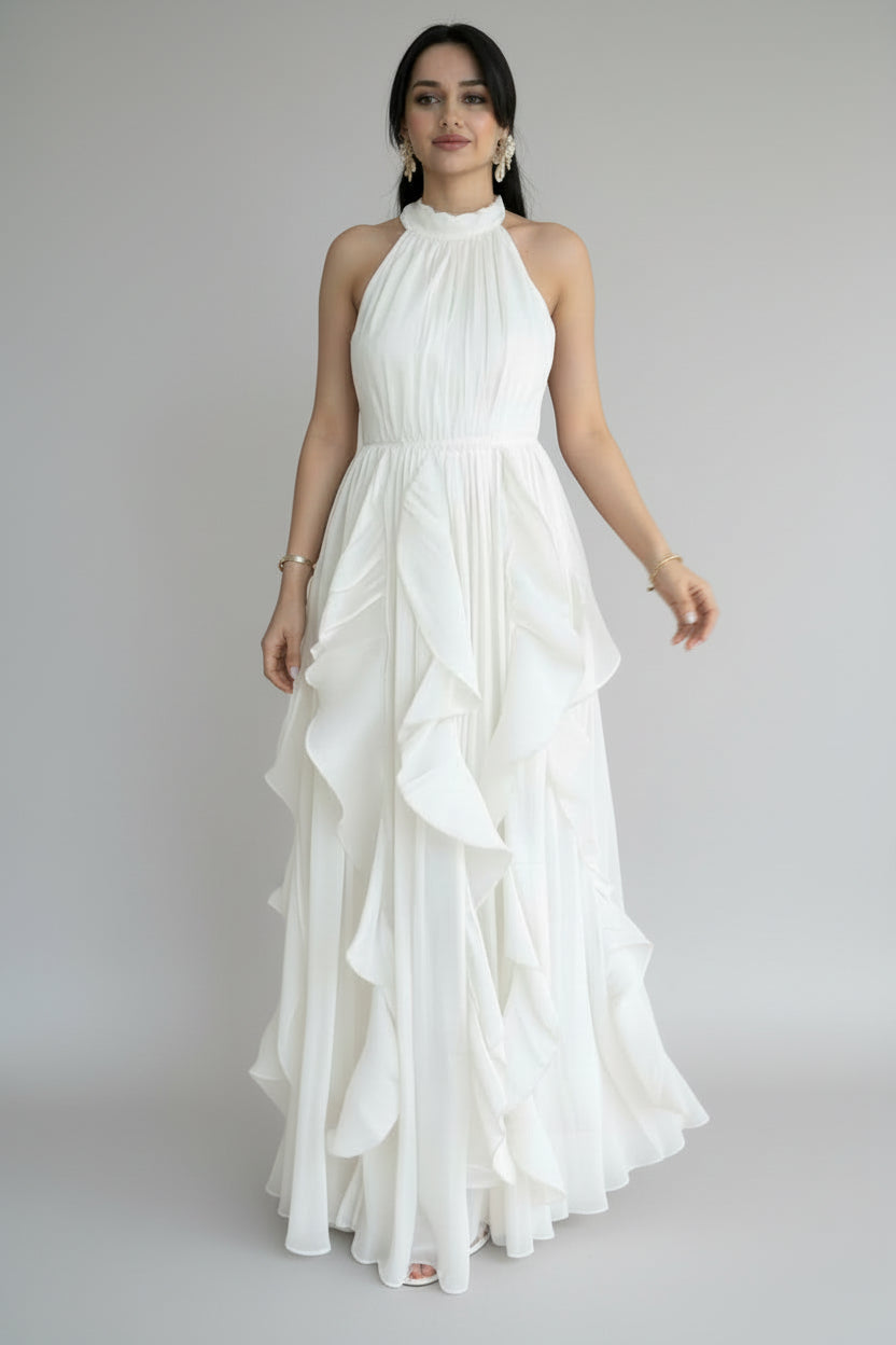 "Orlena" French Elegant Irregular Layered Dress