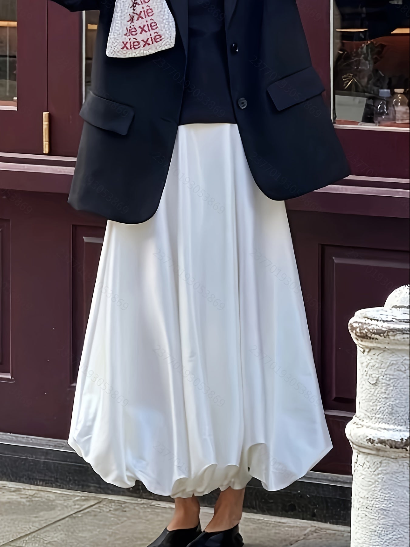 High-Waisted Flowy Skirt