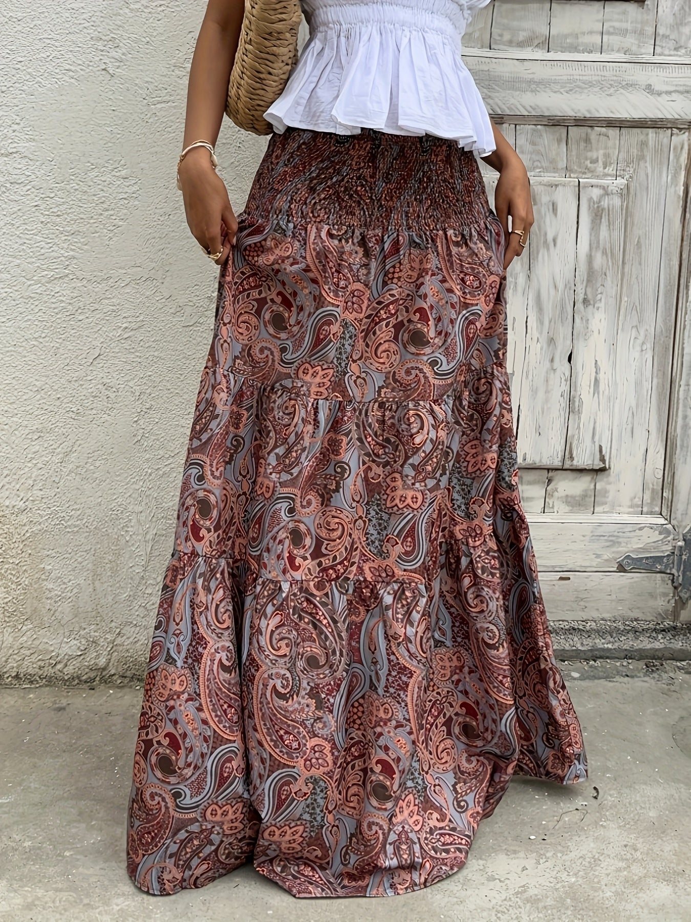 Bohemian Gypsy Print Elegant Summer Flow Maxi Dress