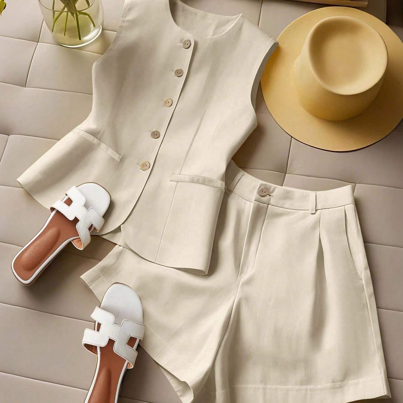 Two-Piece Vest & Shorts Set