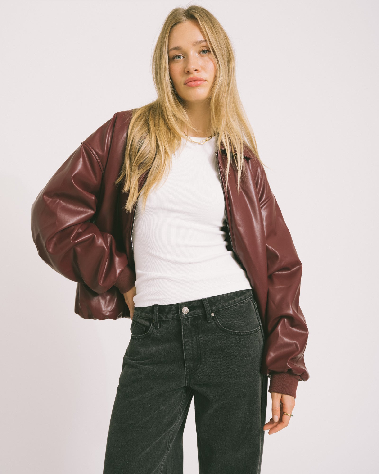 Danny Jacket PU Bordeaux One Size