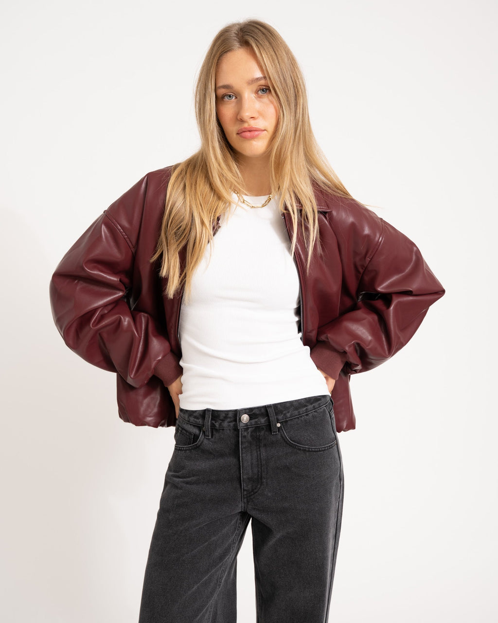 Danny Jacket PU Bordeaux One Size