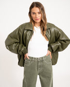 Danny Jacket PU Green One Size