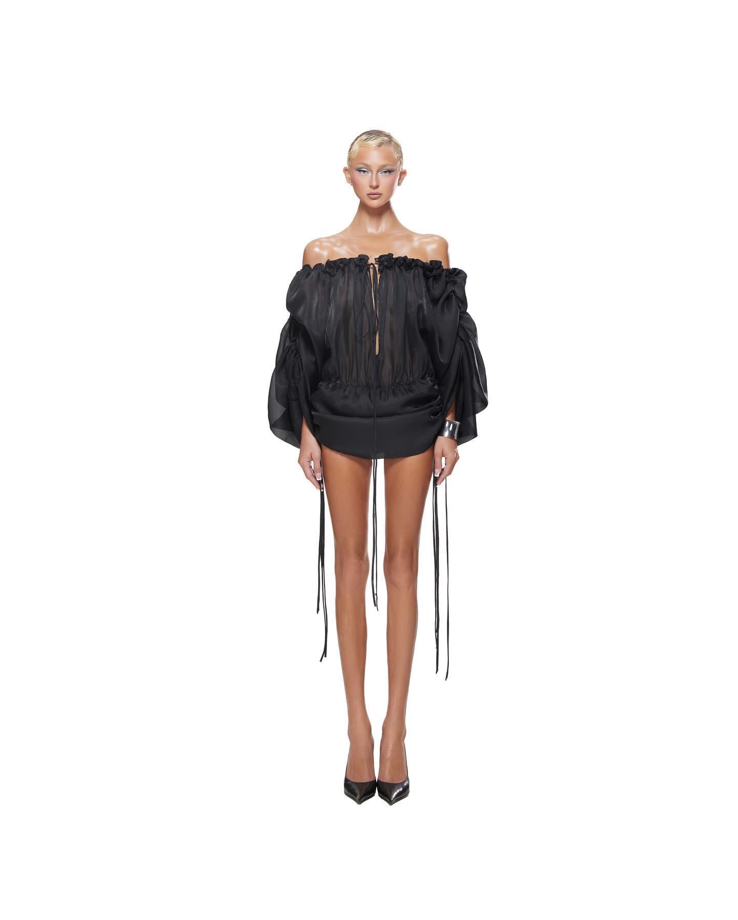 Darcy Black Mini Dress with Chic Style