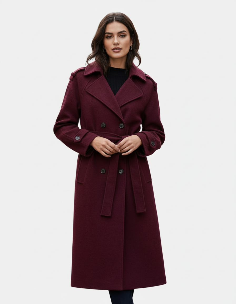 The Burgundy Celine Coat