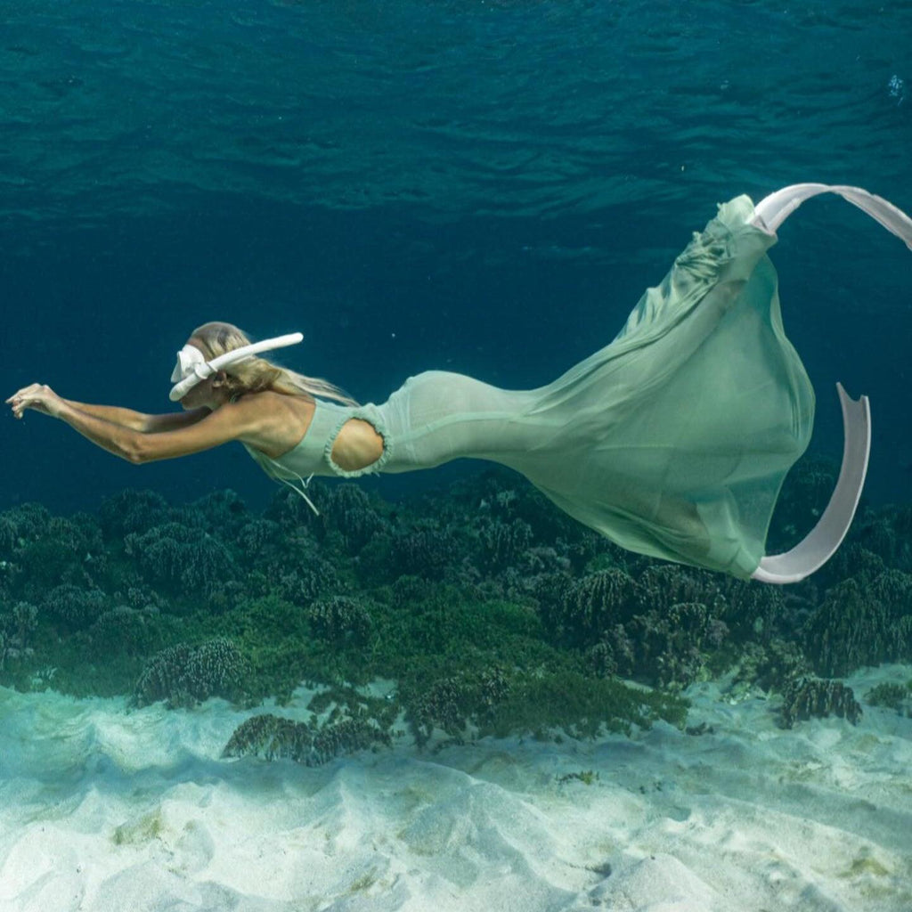Don't Need A Filter Butterfly Halter Light Green Maxi Dress