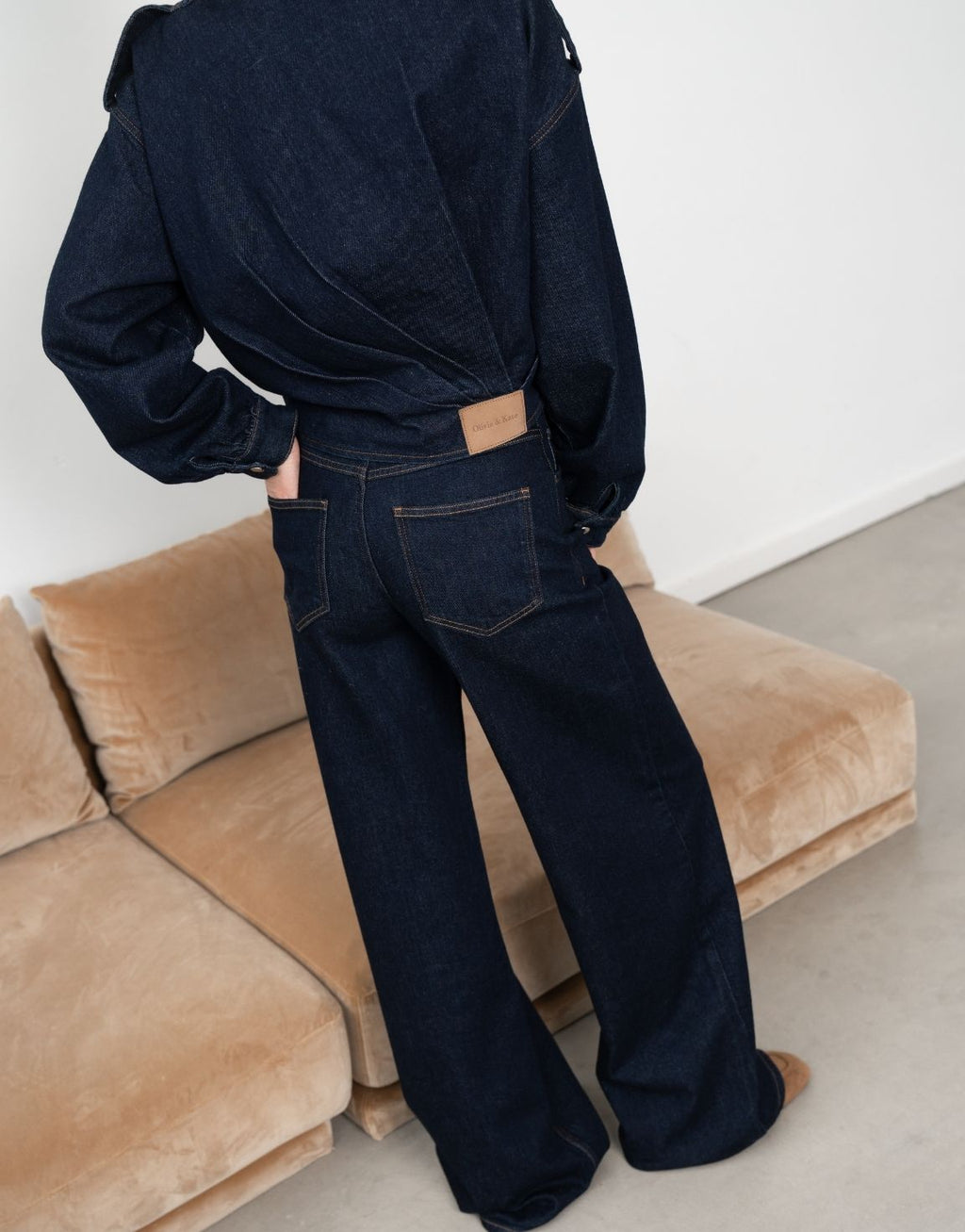 Donkerblauwe Denim Bomber - Jas