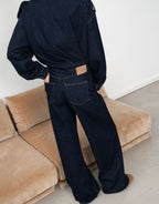 Donkerblauwe Denim Bomber - Jas