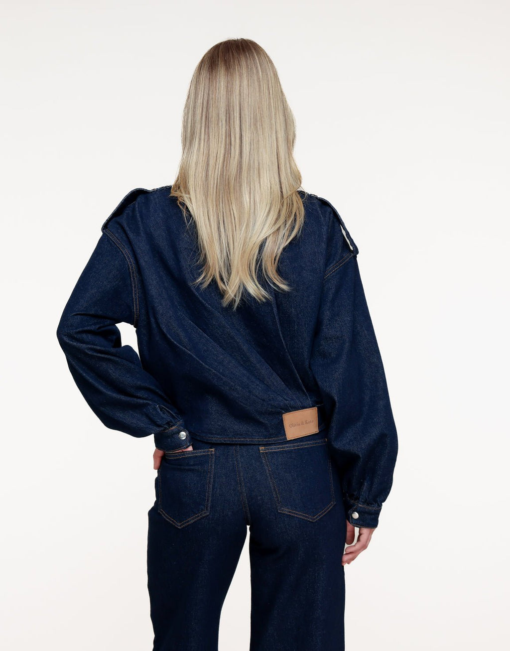Donkerblauwe Denim Bomber - Jas