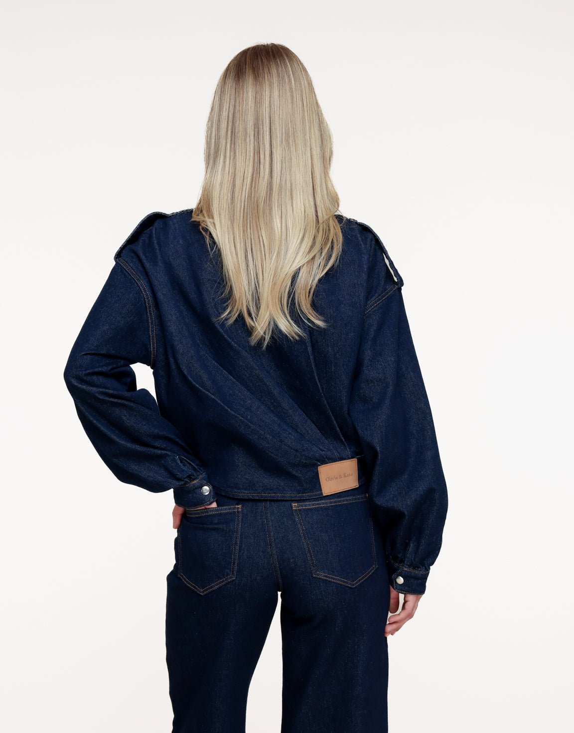 Donkerblauwe Denim Bomber - Jas